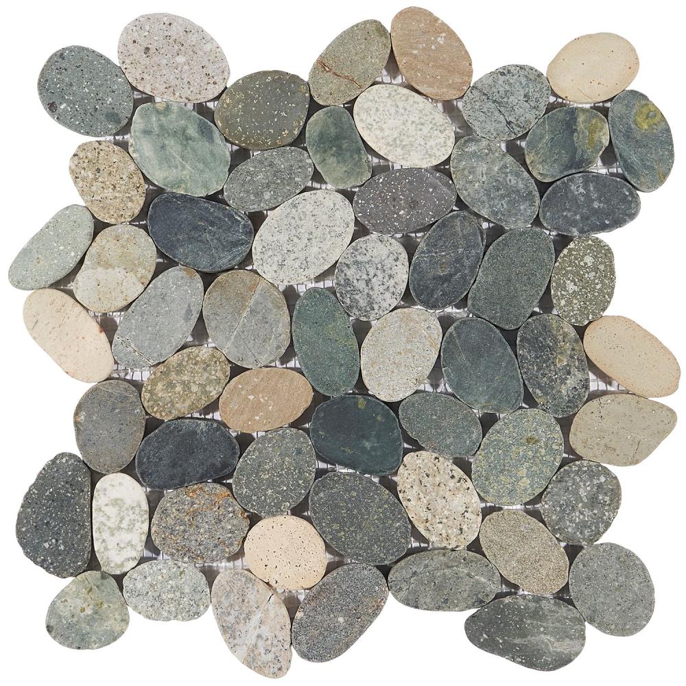 Lowe's Landscape Dark Blend 3-in x 6-in Natural Pebble Wall Tile Sample | EXT3RD105003