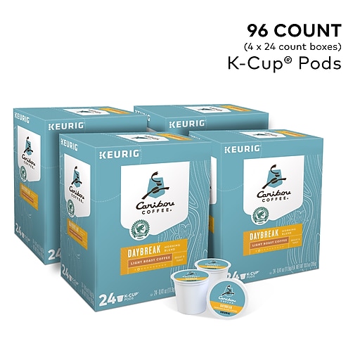 Caribou Daybreak Morning Blend Coffee, Keurig K-Cup Pods, Light Roast, 96/Carton (6994)