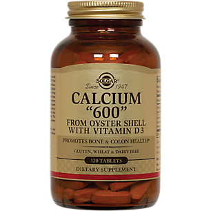 Calcium 600 from Oyster Shell with Vitamin D3 (120 Tablets)