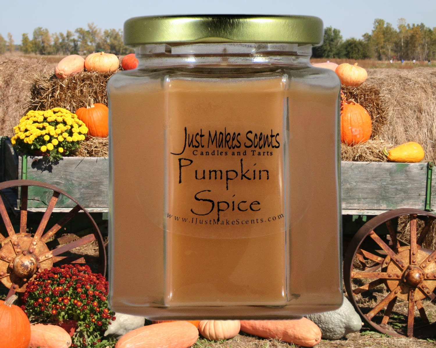 Pumpkin Spice Soy Candle - Blended Autumn Scent Candles