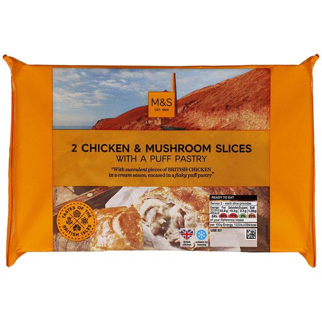 M&S 2 Chicken & Mushroom Pastry Slices