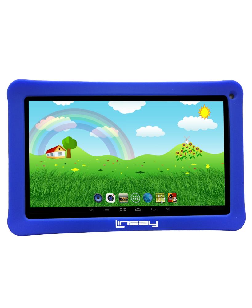 LINSAY 10.1-in Wi-Fi Only Android 10 Tablet with Accessories with Case Included | F10XHDKIDSBLUE