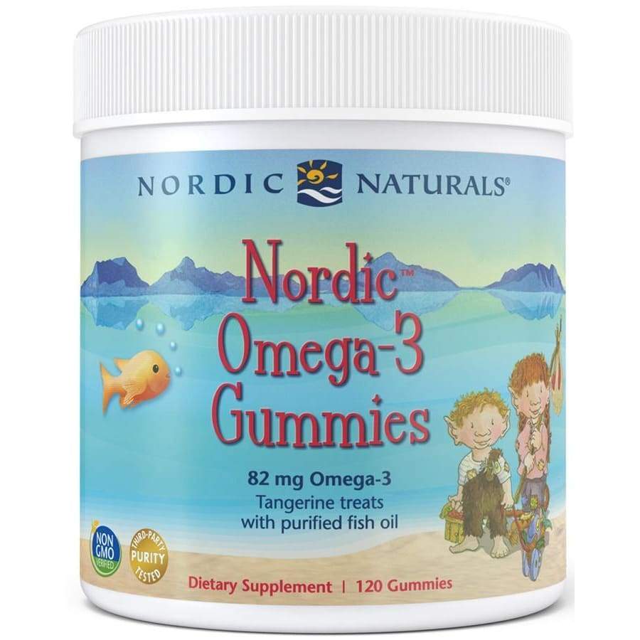 Nordic Omega-3 Gummies, 82mg Tangerine Treats - 120 gummies