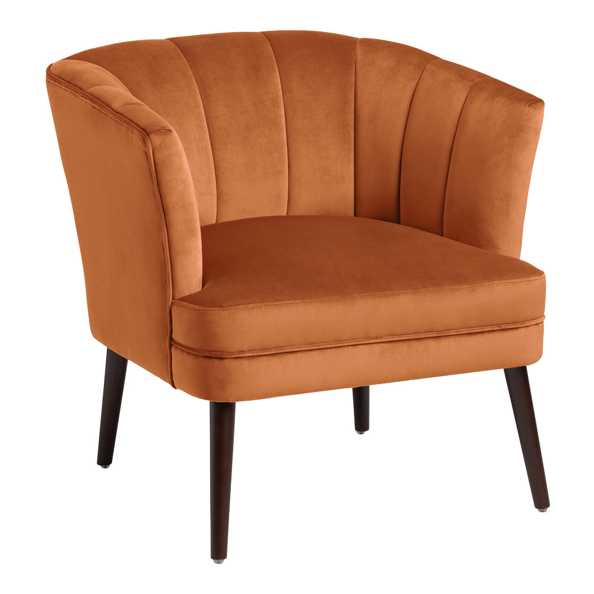 Velvet Channel Back Adalynn Upholstered Chair: Green by World Market