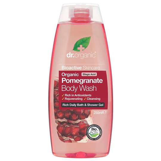 Dr. Organic Pomegranate Body Wash, 250 ml