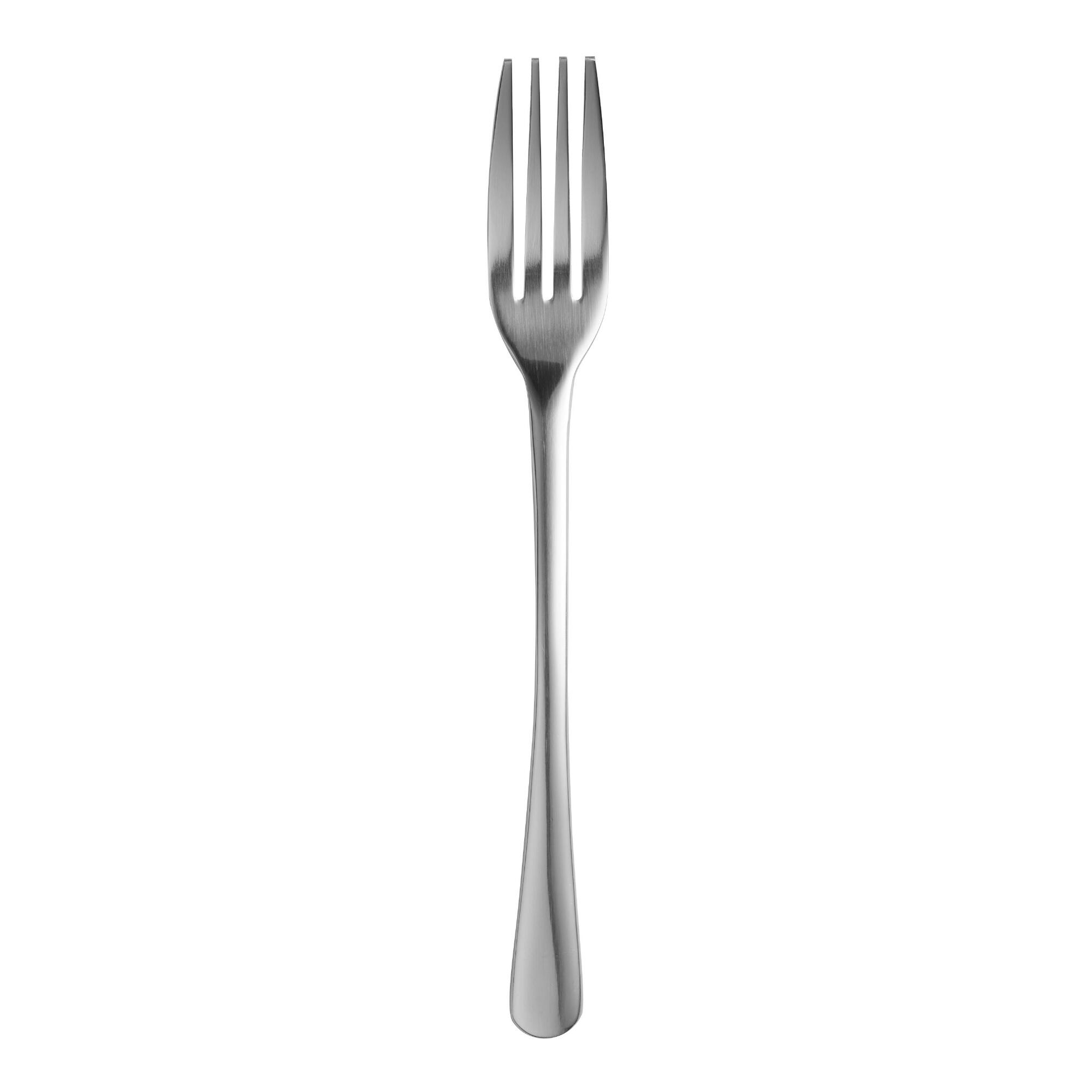 Teardrop Dinner Forks Set of 6: Silver - Stainless Steel by World Market