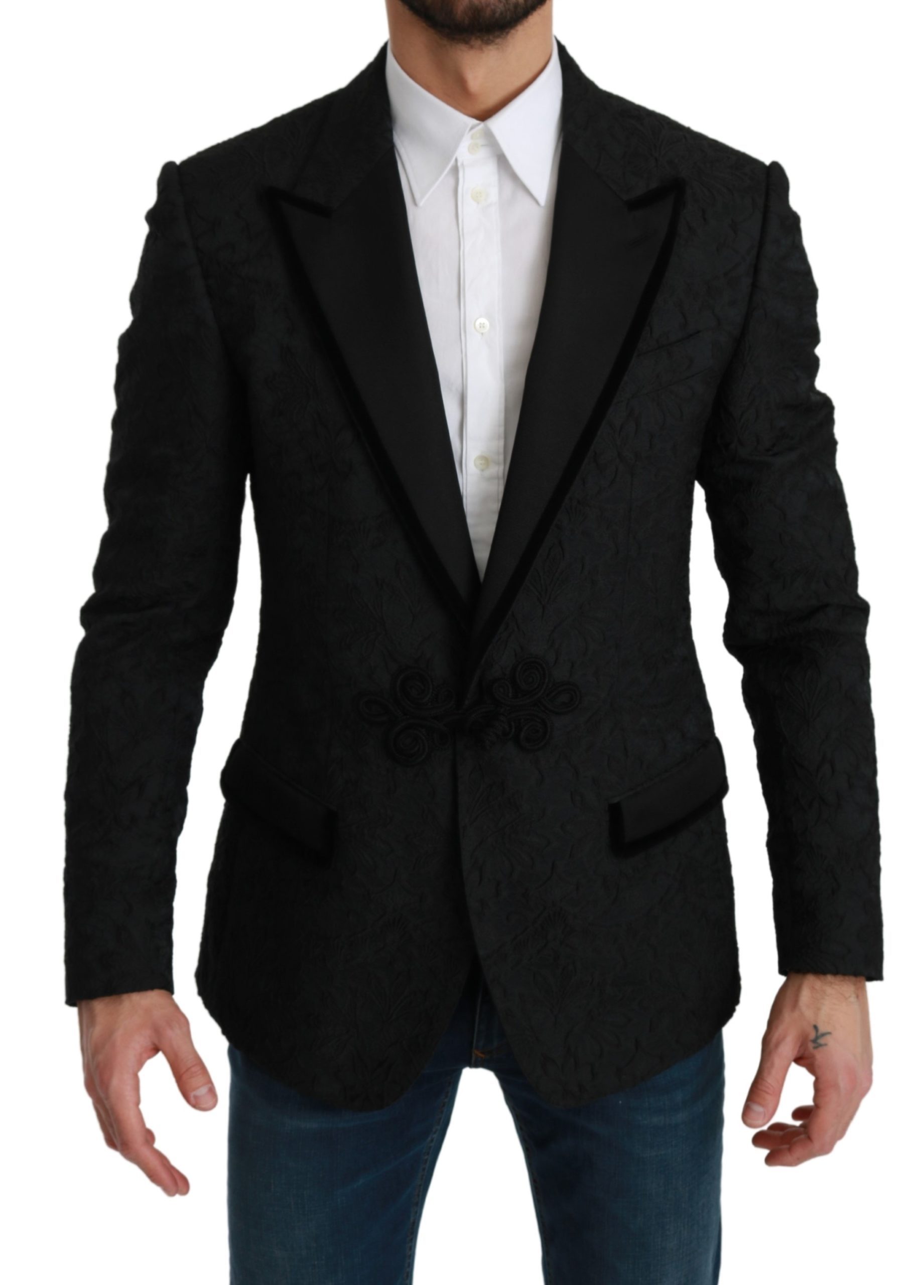 Dolce & Gabbana Men's Torero Slim Fit Blazer Black KOS1779 - IT54 | XL