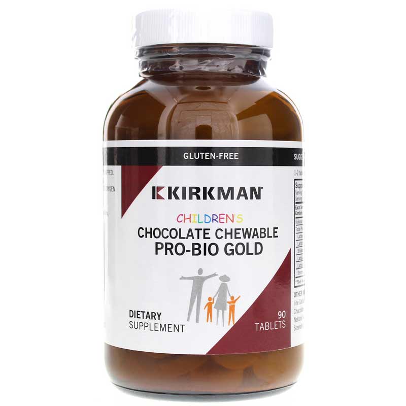Kirkman Children's Chewable Pro-Bio Gold 90 Chocolate Wafers