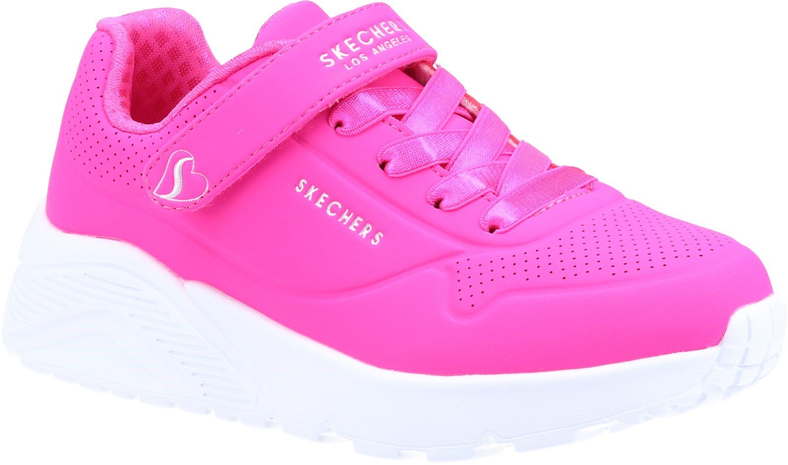 Skechers Kid's Uno Lite Sports Trainer Various Colours 32097 - H.pink Synthetic/Trim 10.5
