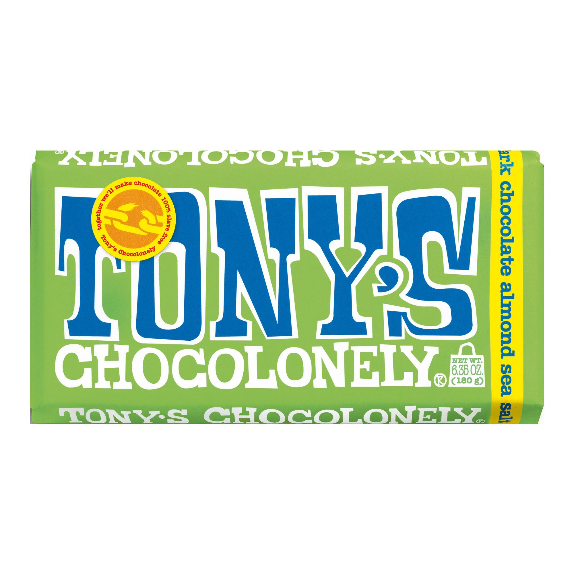 Tonys Chocolonely Almond Sea Salt Dark Chocolate Bar by World Market