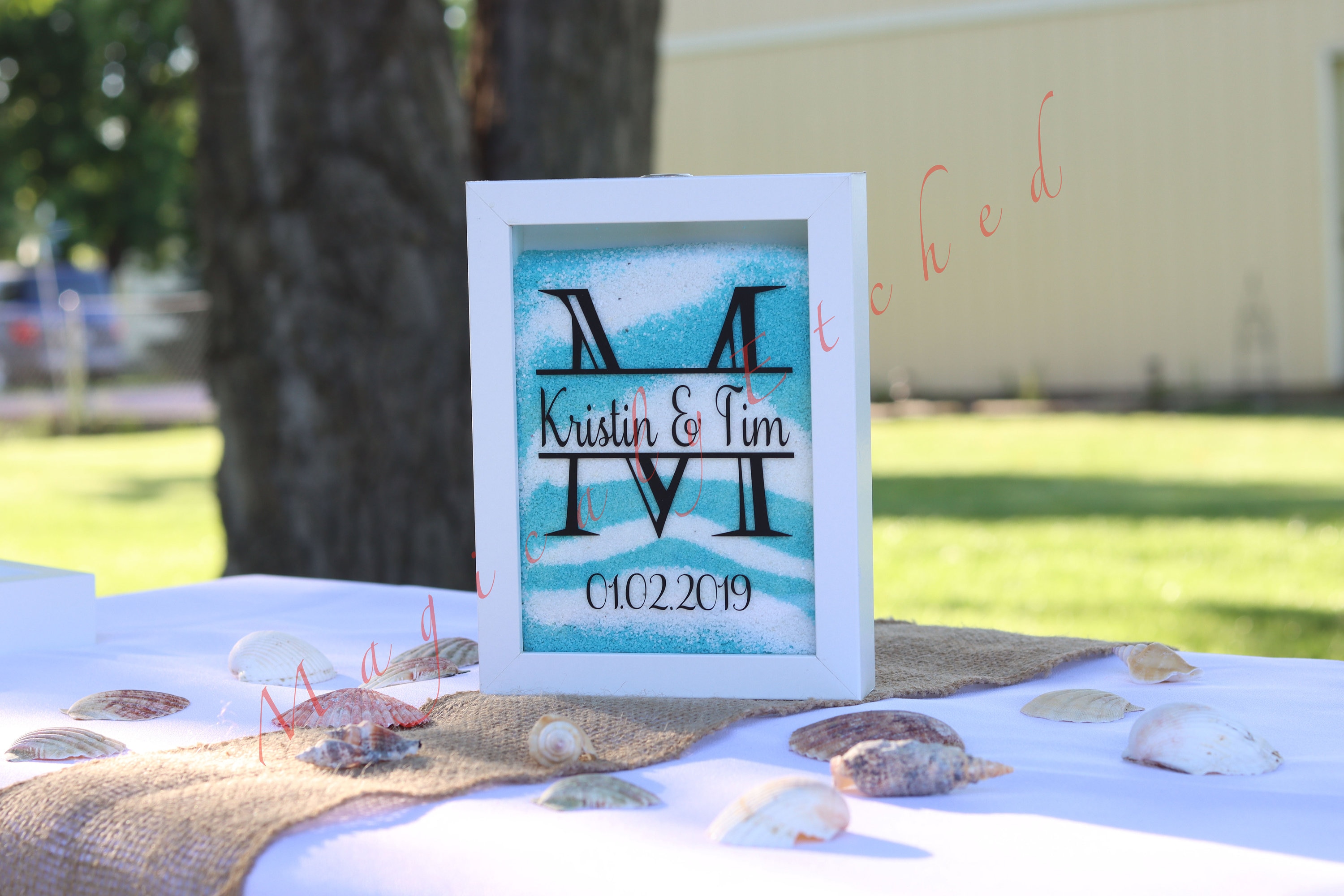 Sand Ceremony Wedding Box/ Frame, Blended Family, Dcor, Anniversary, Gift, Keepsake, lbgtq, Bat-Bar Mitzvah, Engagement, Adoption