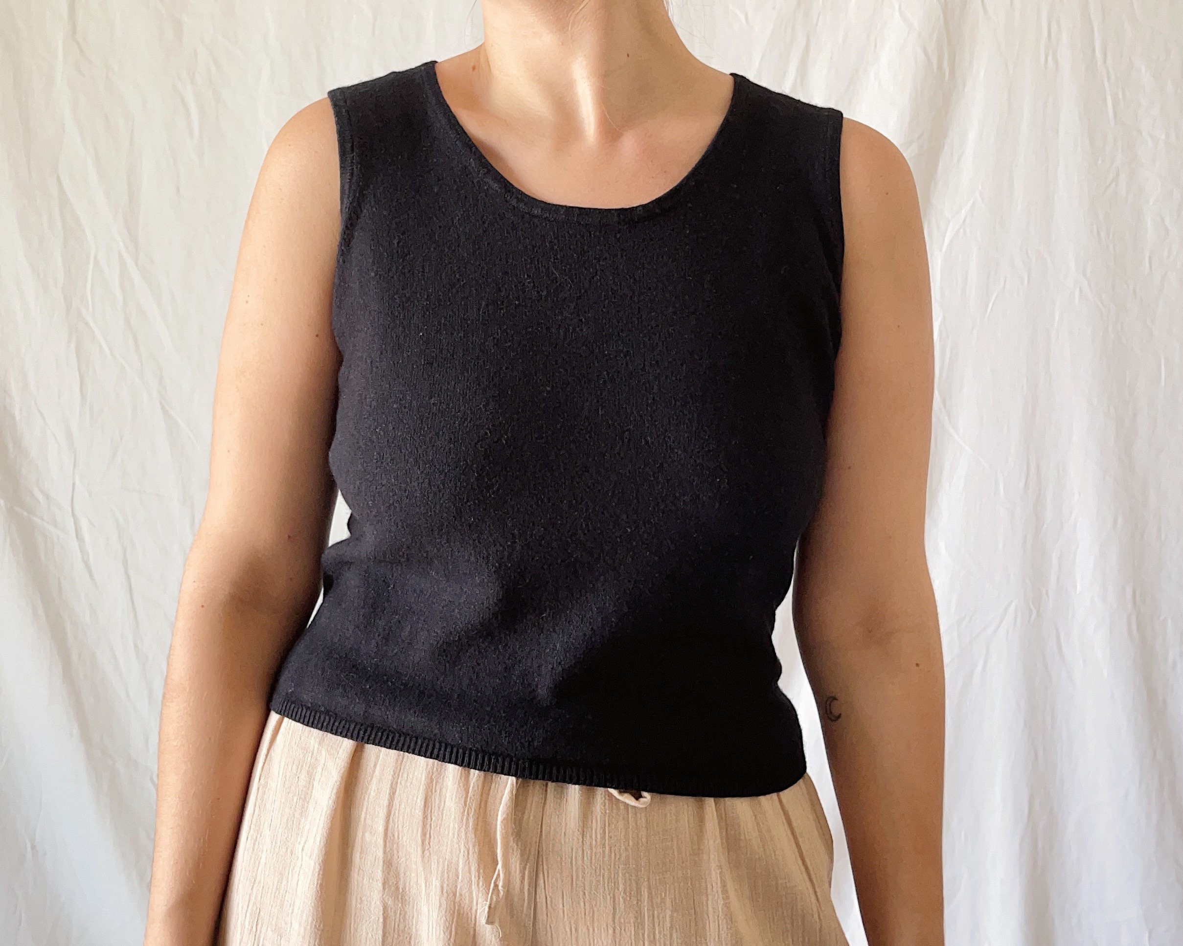1990S Bloomingdale's Cashmere Silk Blend Sweater Tank