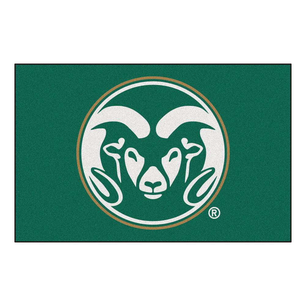 FANMATS Colorado State Rams 1-1/2-ft x 2-1/2-ft Green Rectangular Indoor Door Mat | 4982