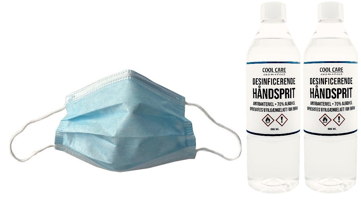 Zmarttools - Face Mask Type II 50 Pcs + Cool Care - Hand sanitizer (70%) 500 ml