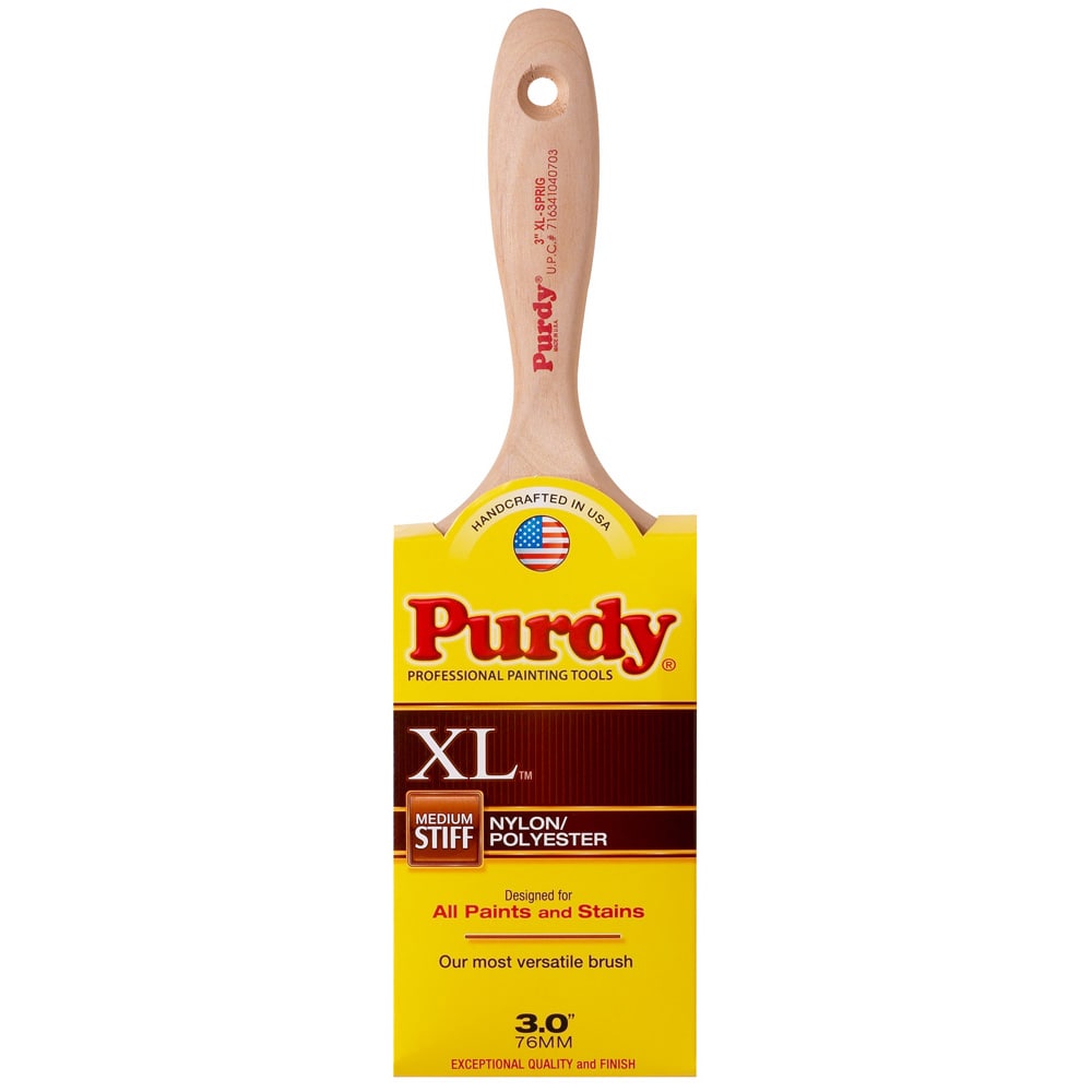 Purdy XL Sprig Nylon- Polyester Blend Flat 3-in Paint Brush | 144380330