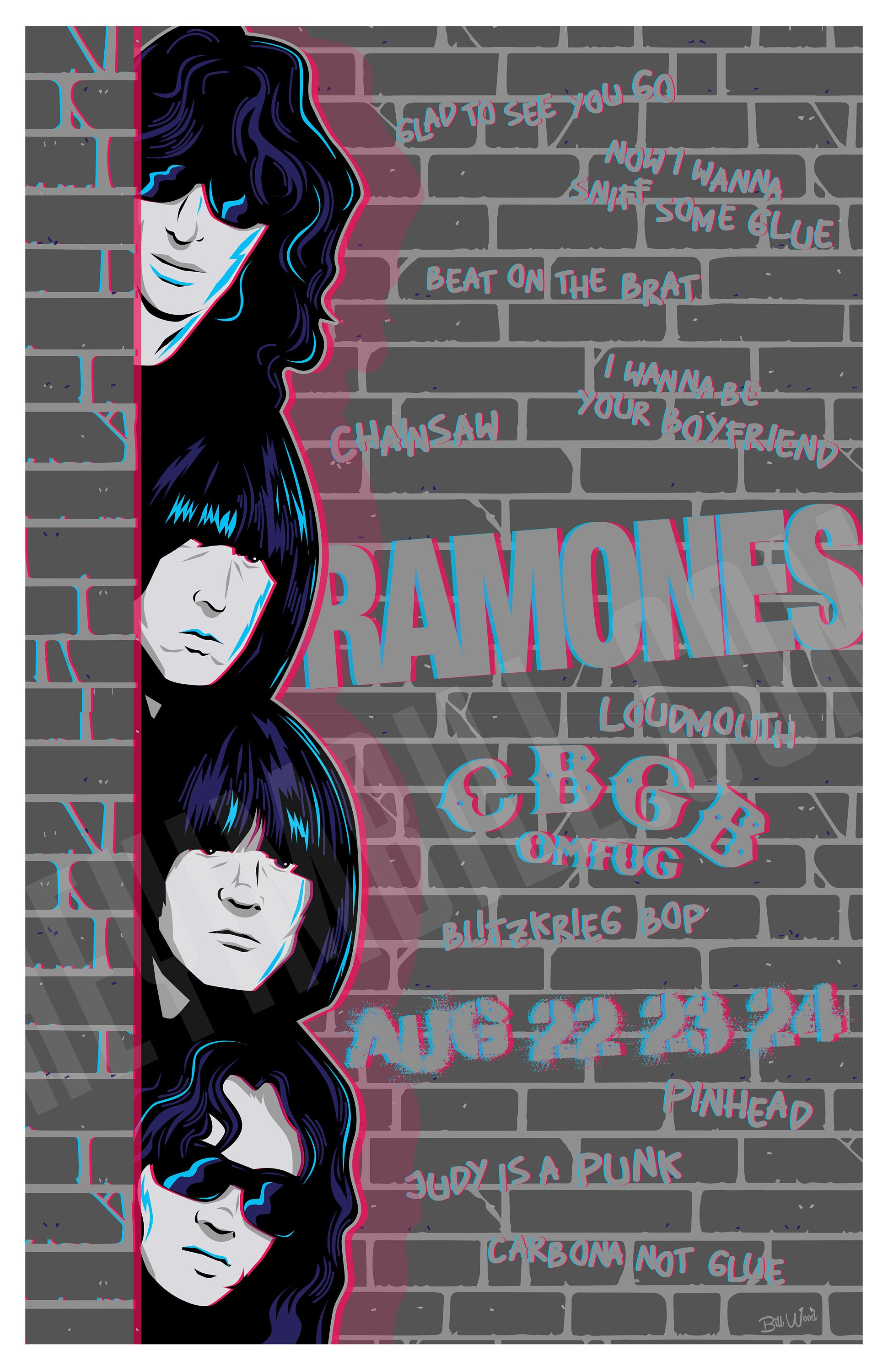 Ramones Graffiti 3D Poster Print"