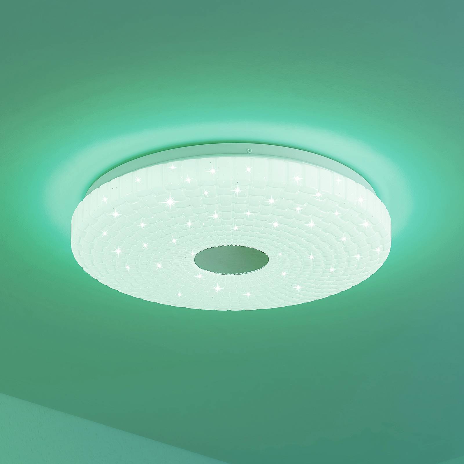 Lindby Laubini -LED-kattovalaisin RGBW, CCT, 38 cm