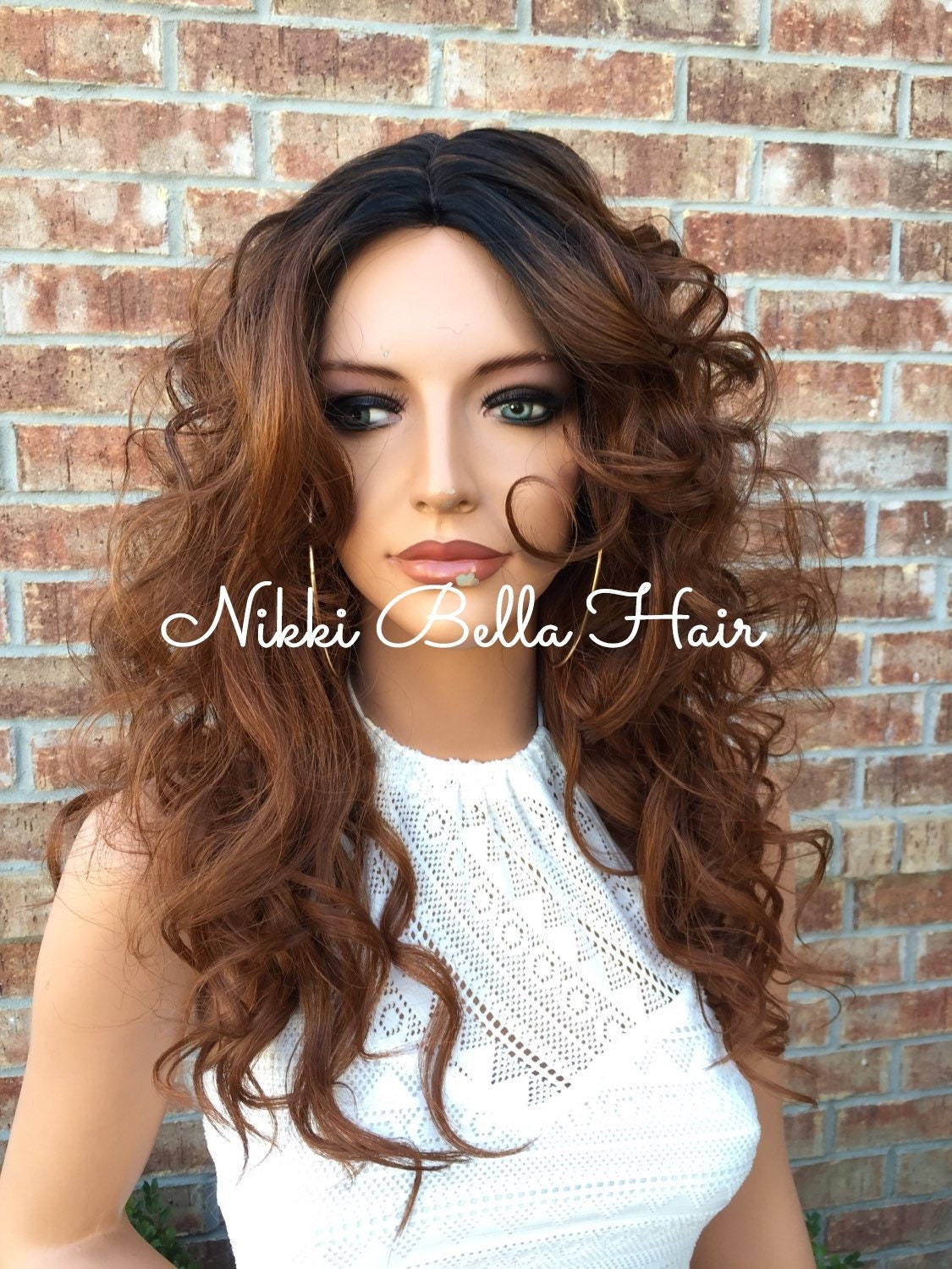 Gate Human Hair Blend Multi Parting Lace Front Wig