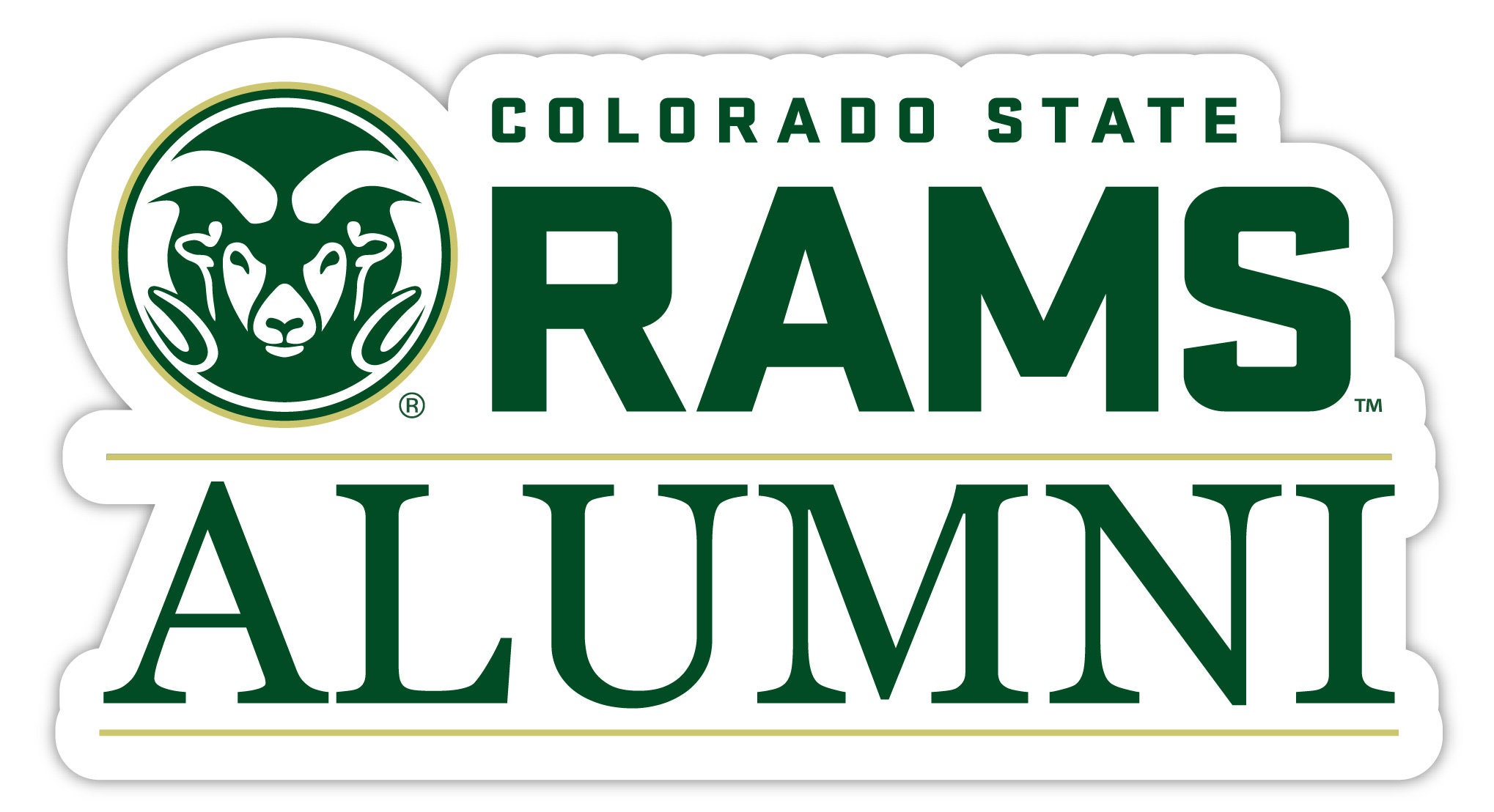 Colorado State Rams 4-Inch Laser Cut Alumni Vinyl Decal Sticker