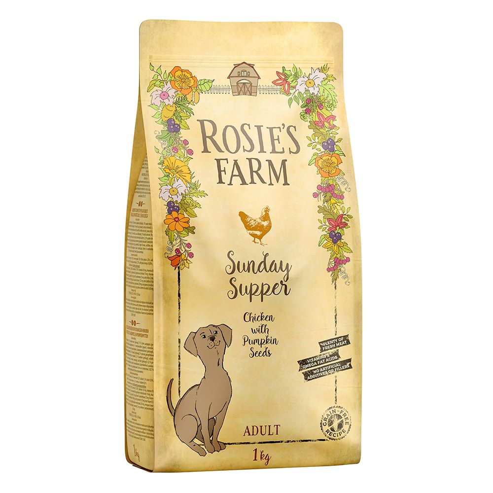 Rosie's Farm Adult Trial Pack 4 x 1kg - Chicken, Beef, Salmon, Lamb