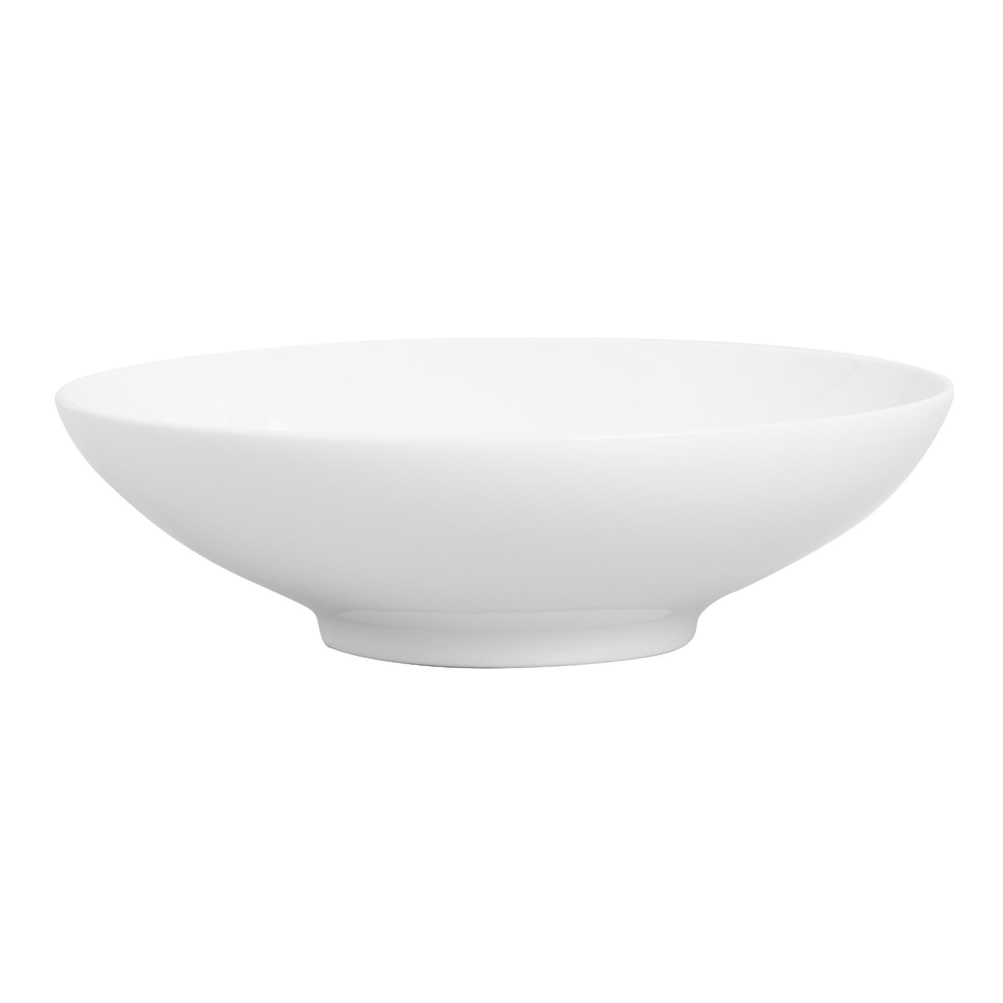 White Porcelain Flared Rim Coupe Serving Bowl by World Market