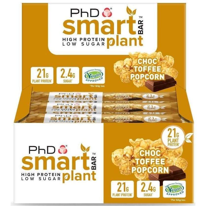 Smart Bar Plant, Choc Toffee Popcorn - 12 bars