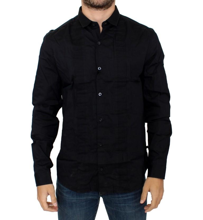 Costume National Men's Cotton Slim Fit Shirt Black SIG10365 - IT46 | S