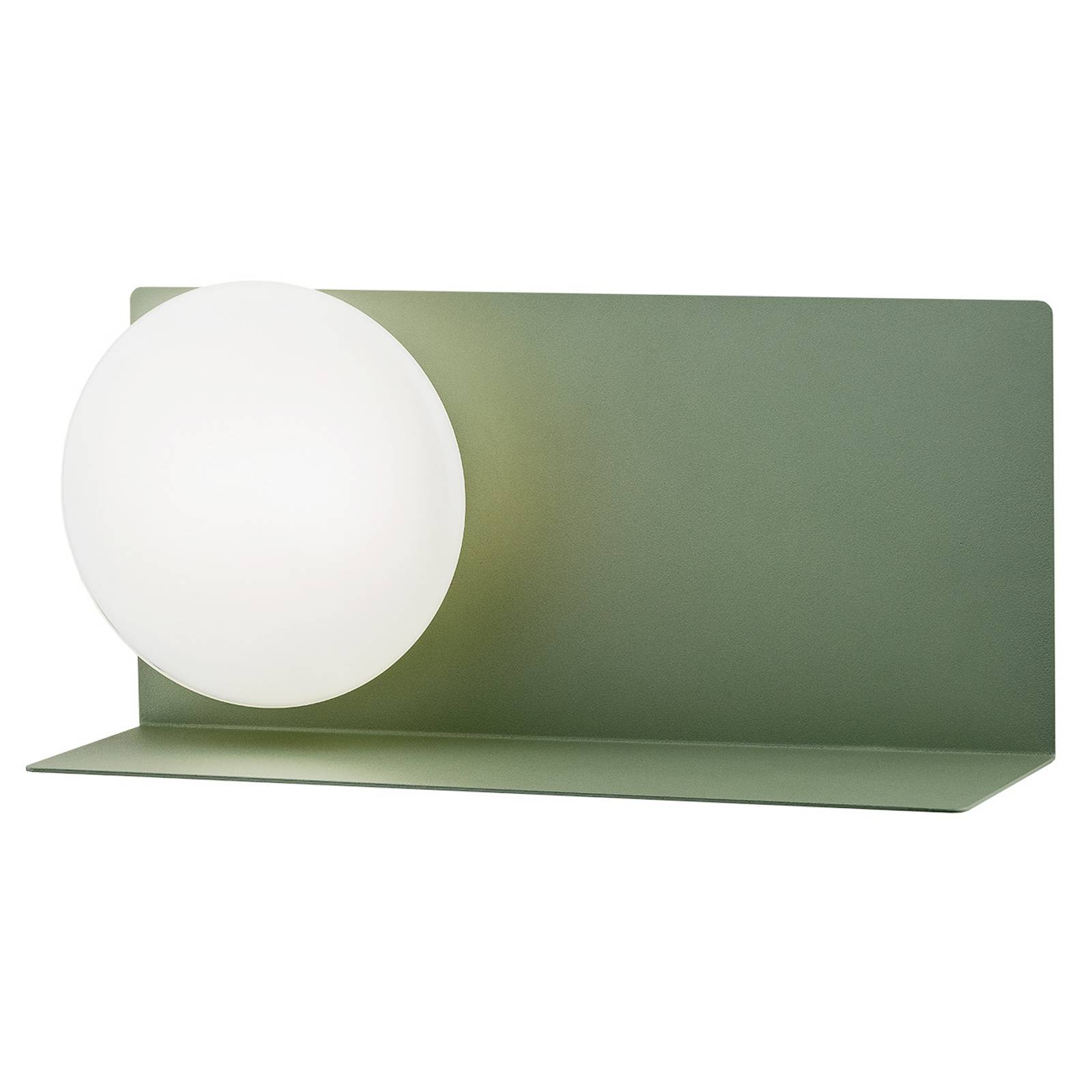 LED-seinälamppu Clark lasivarjostimella, vihreä