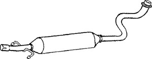 Keskiäänenvaimentaja, Keskellä, TOYOTA YARIS, (17410-21060)