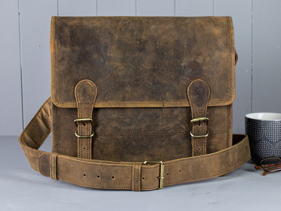 Small Leather Satchel 13 Inch Brown 13 Inch