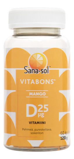 Osta Sana-Sol Vitabons d-vitamiini 25mikrog mango 60 kpl netistä
