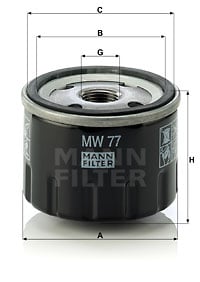 Öljynsuodatin MANN-FILTER MW 77