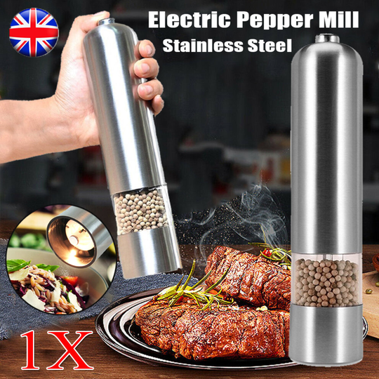 Electric Salt & Pepper Mill Set Coarseness Adjustable Spice Salt & Pepper  Shaker