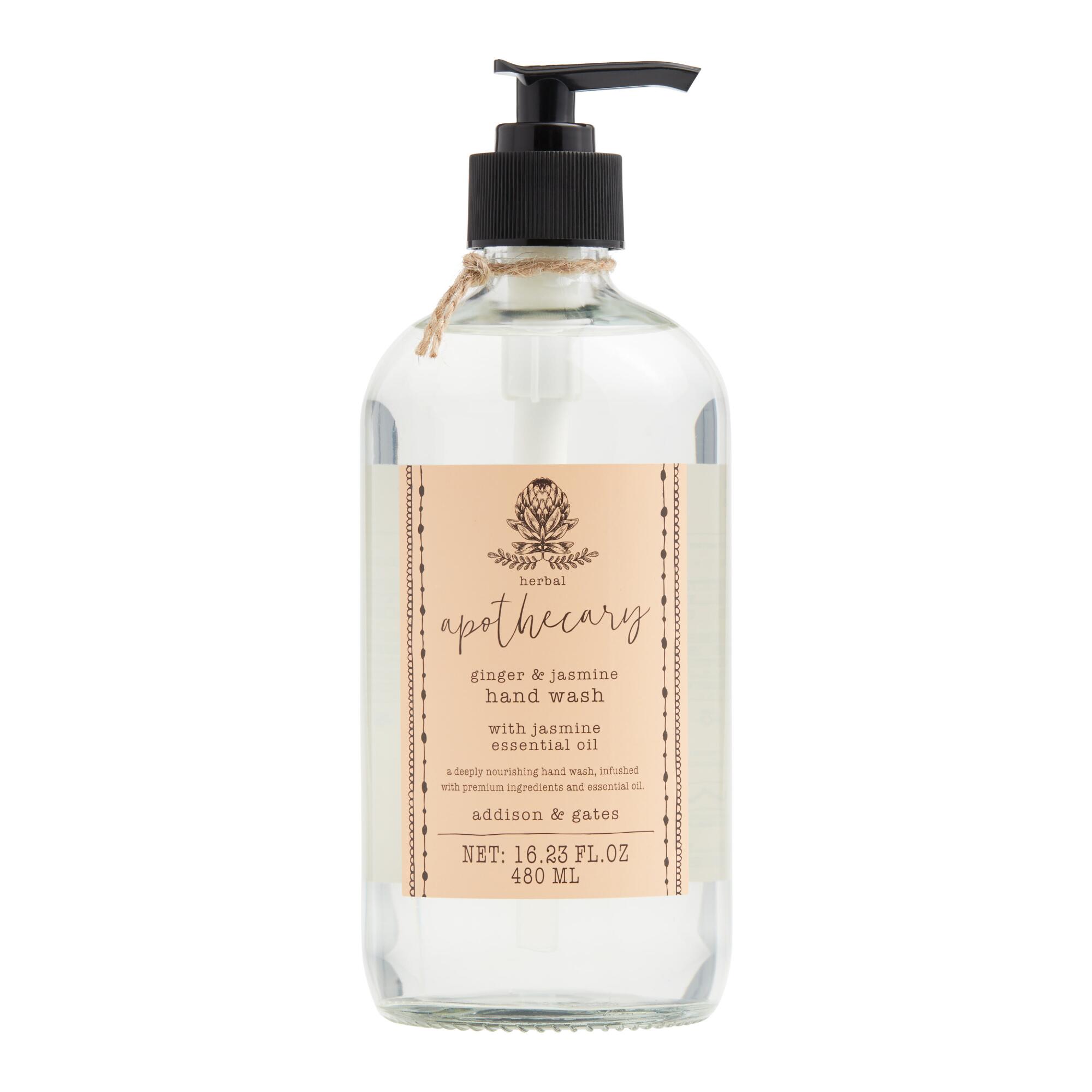 Home Apothecary Ginger & Jasmine Liquid Hand Soap: Orange - Glass by World Market