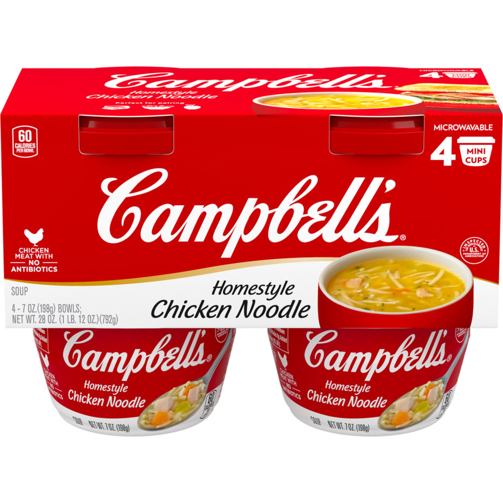 Buy Campbell's Homestyle Chicken Noodle Soup Microwavable Cup, 7 oz