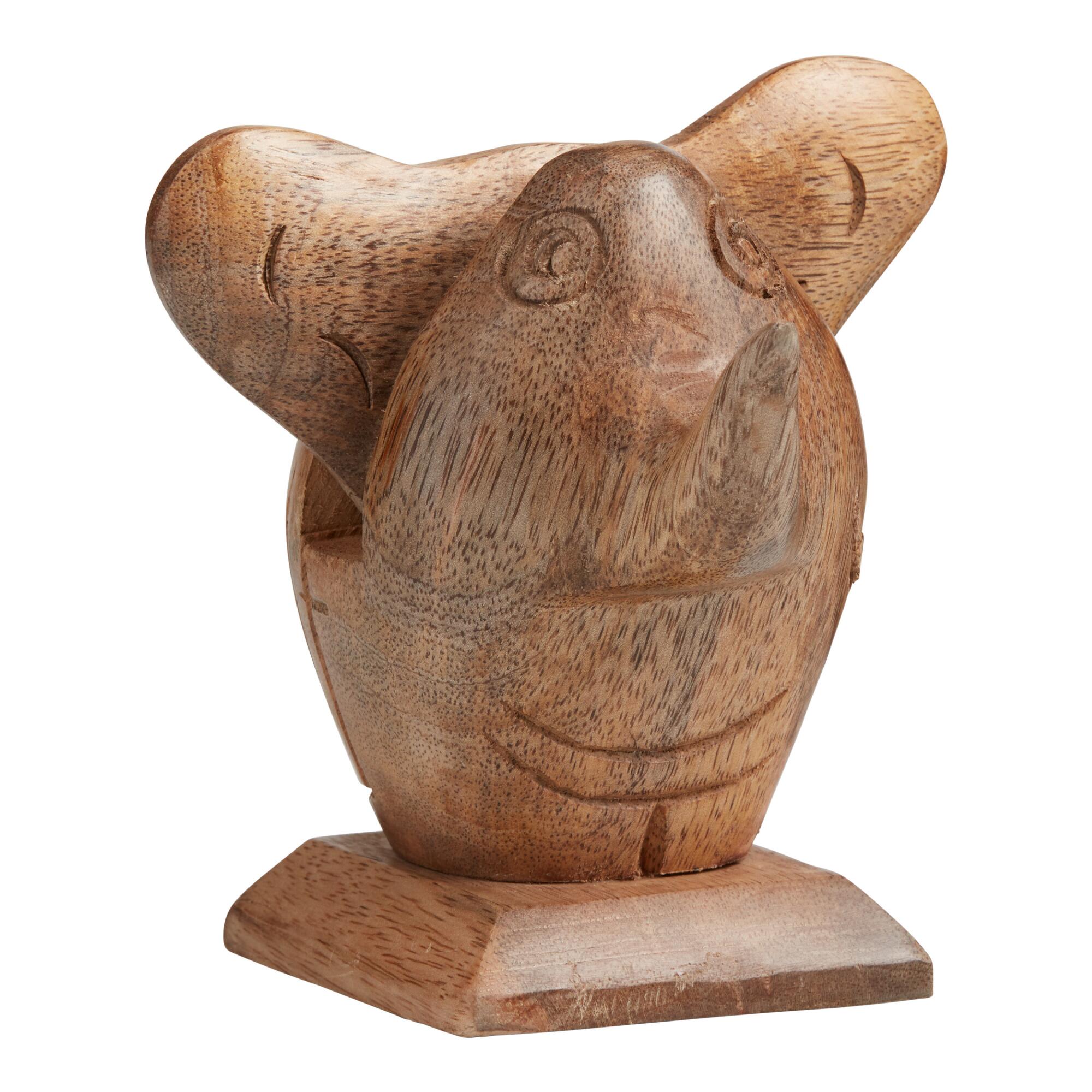 Wood Elephant Eyeglass Holder: Brown by World Market