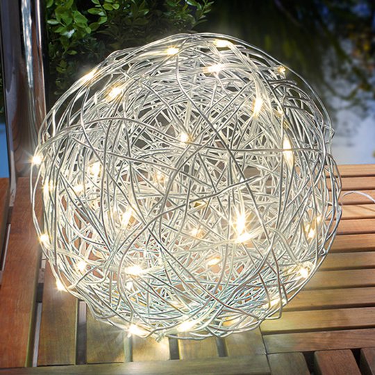 Aurinkokäyttöinen LED-valaisin Alu-Wireball