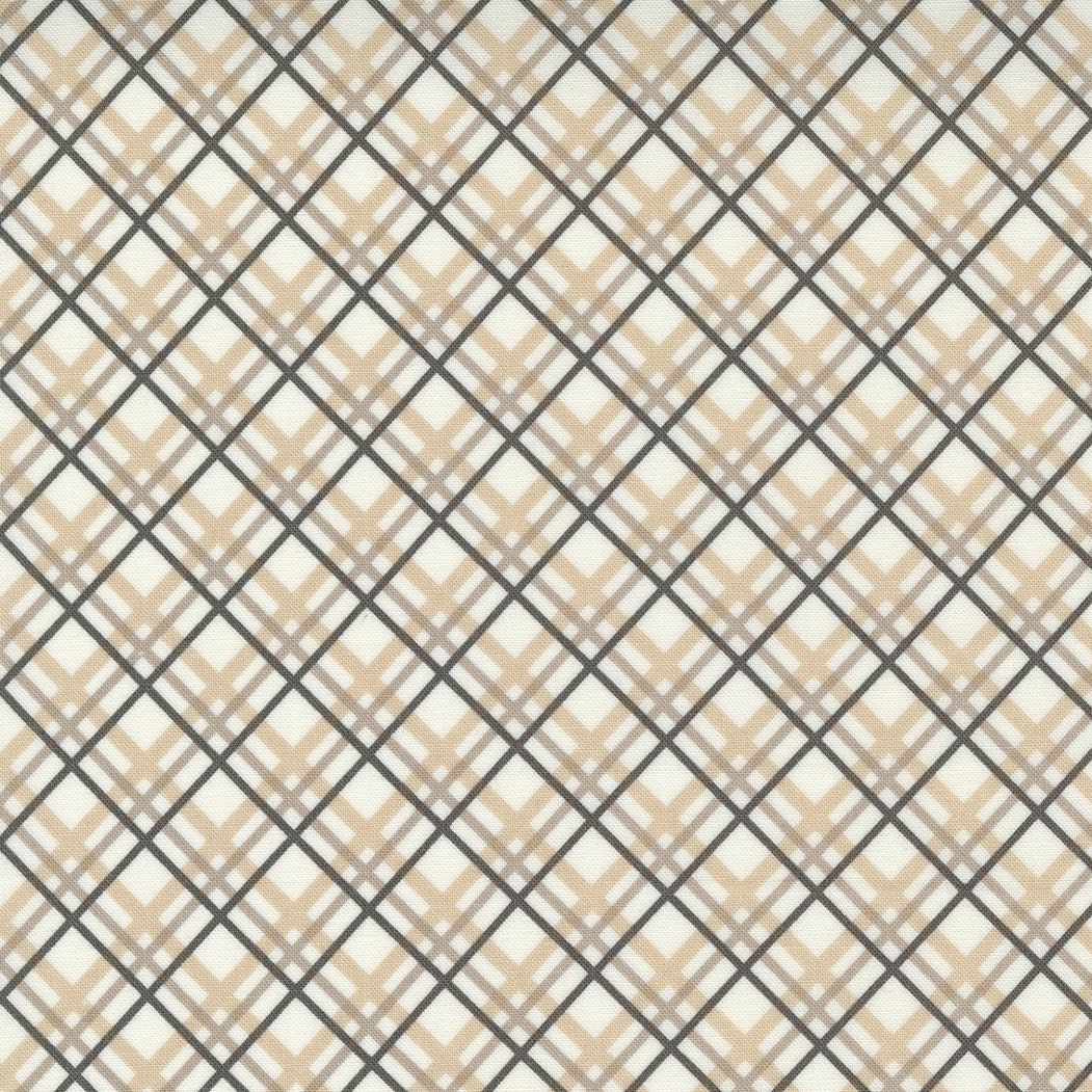 Plaid Blender Pebble From Pumpkins & Blossoms Collection By Fig Tree & Co For Moda Fabrics