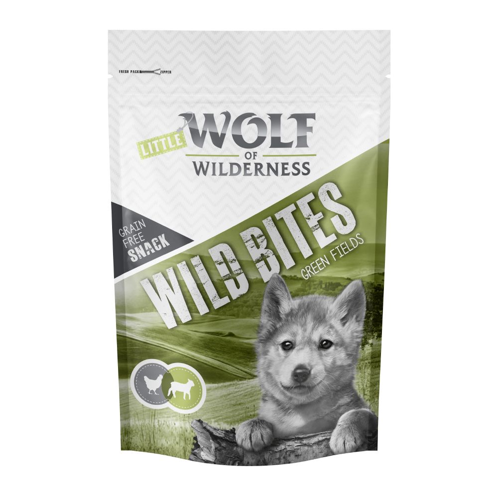 Little Wolf of Wilderness Wild Bites Junior "Green Fields" - Lamb & Chicken - Saver Pack: 3 x 180g