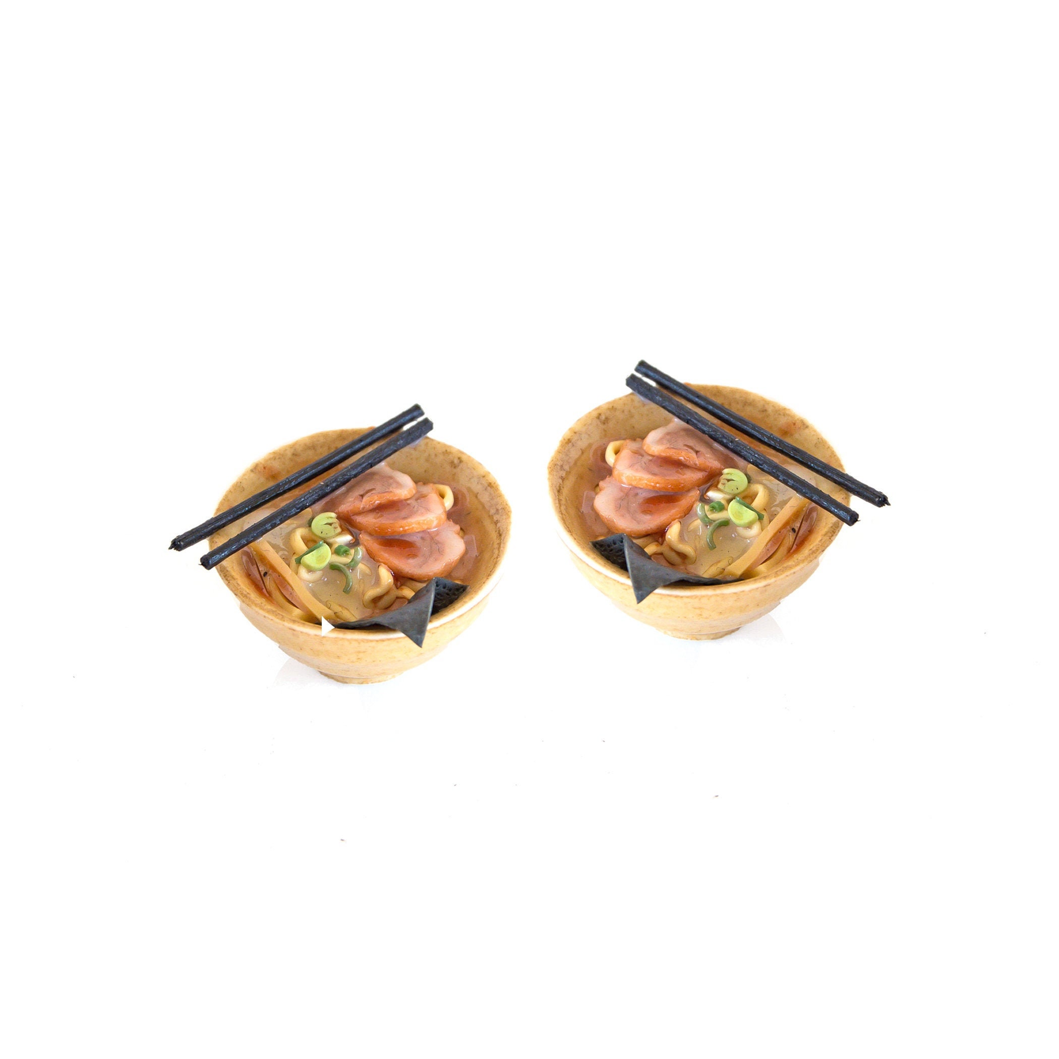 2 Miniature Noodles Soup Dollhouse Miniatures