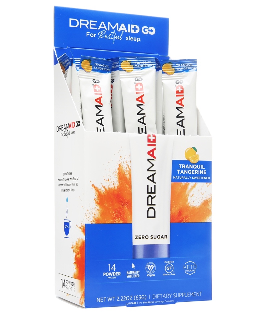 LifeAID - DreamAid Go Drink Powder Tranquil Tangerine - 14 Packet(s)