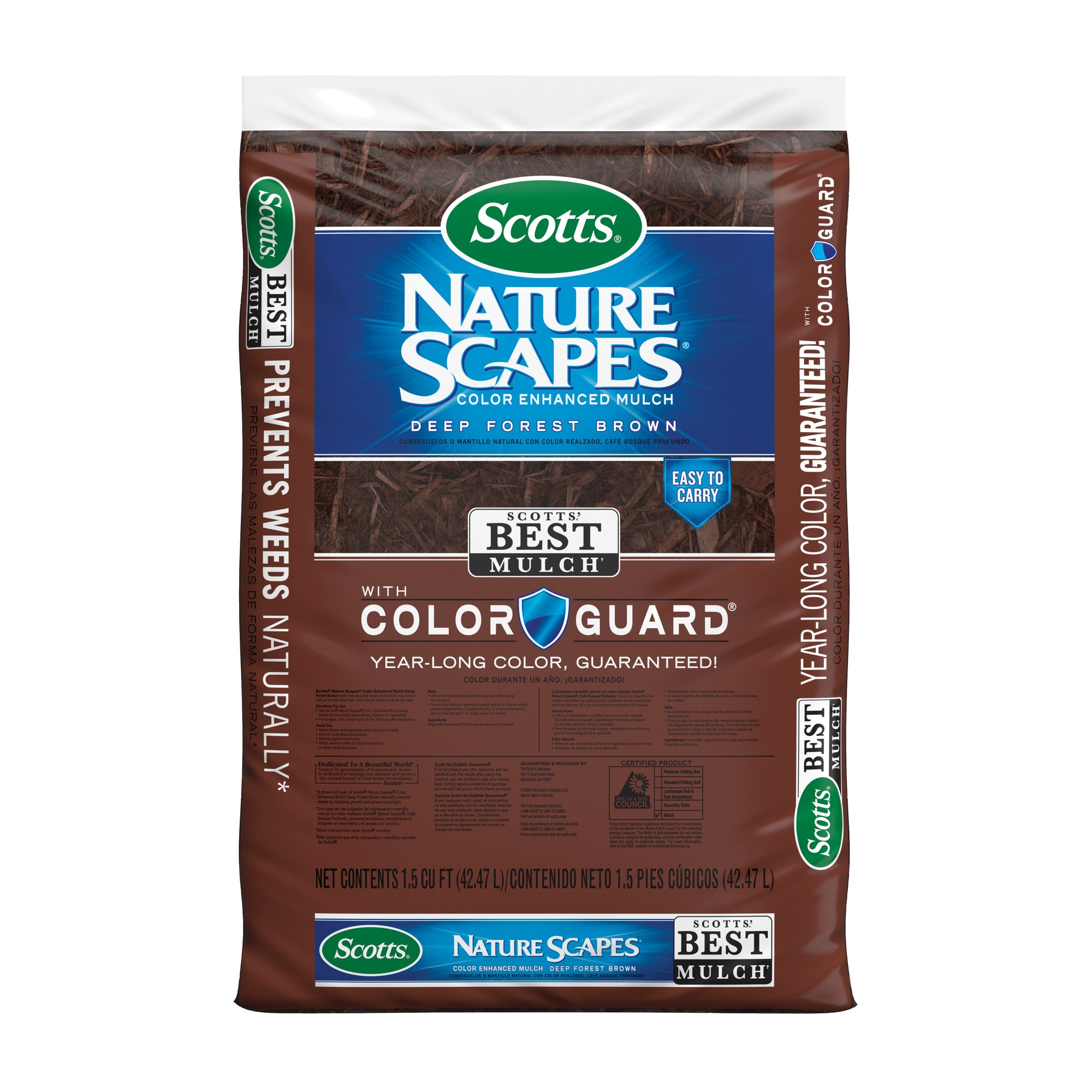 Scotts Color Enhanced 1.5-cu ft Deep Forest Brown Blend Mulch | 88659442
