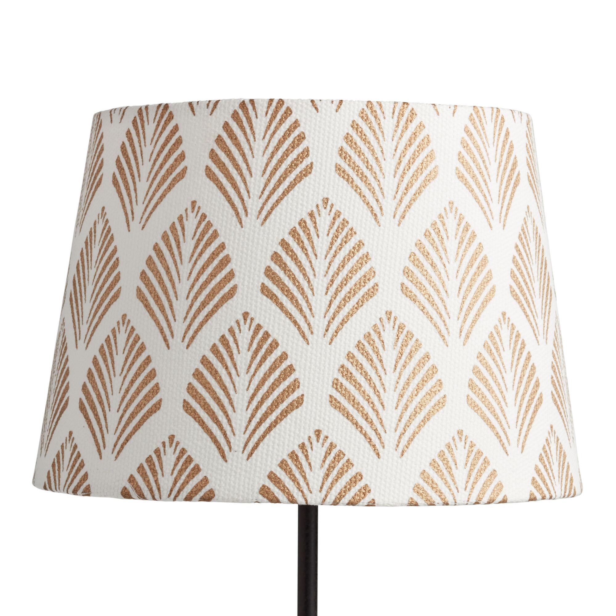 Gold Fern Cotton Accent Lamp Shade by World Market