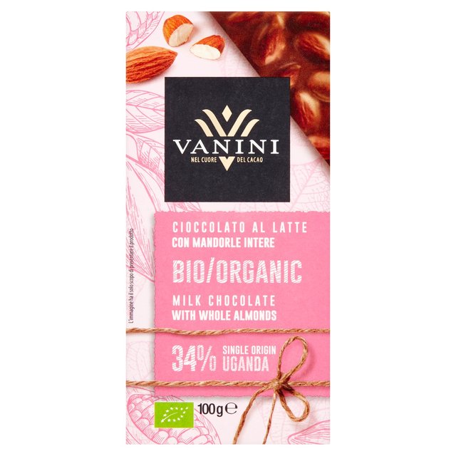 Vanini Organic Whole Almond Milk Chocolate