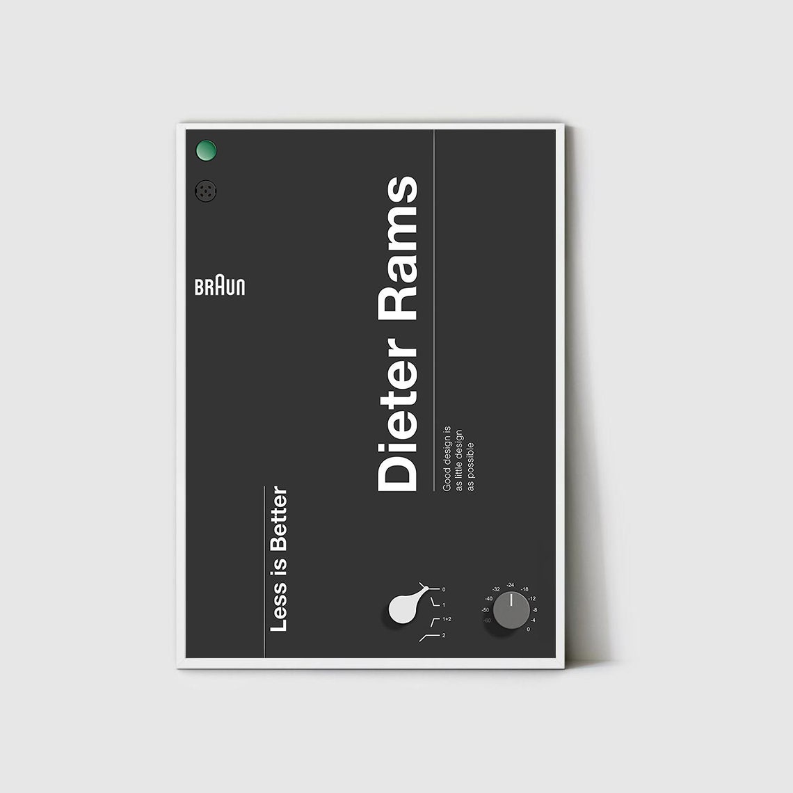 Dieter Rams Decor, Less Is More, Design Quotes, Print, Braun Print, Art
