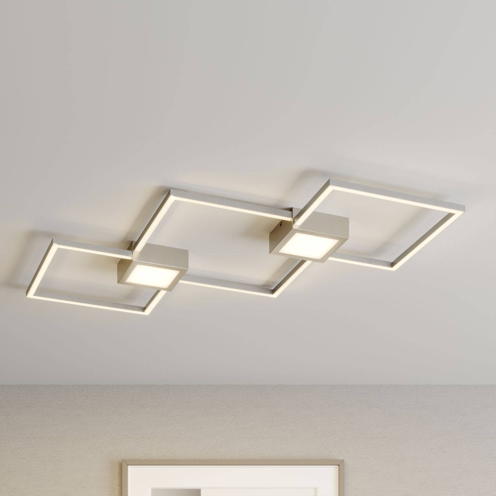 Lindby Makoto -LED-kattovalo, 2-lamp., himmennys