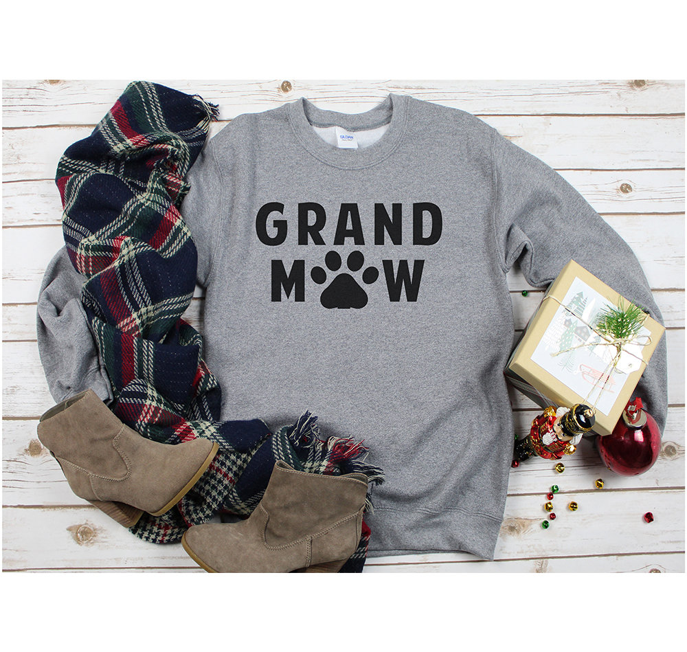 Dog Grandmaw Grandma Gift Sweatshirt Sweater For Grandparent Dog Rescue Animal Christmas