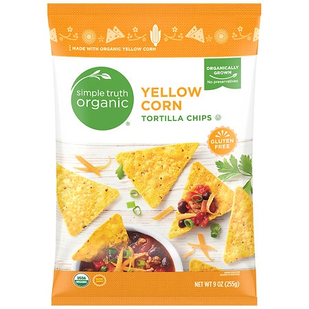 Kroger Simple Truth Organic Yellow Corn Tortilla Chips - 9.0 oz