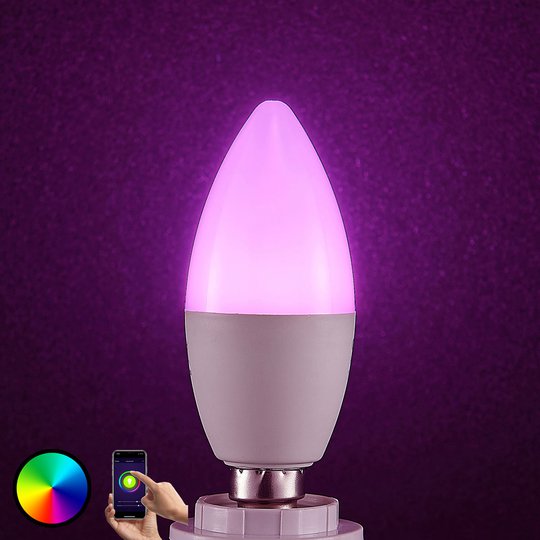 Lindby Smart LED-lamppu E14 4,5 W RGB kynttilä