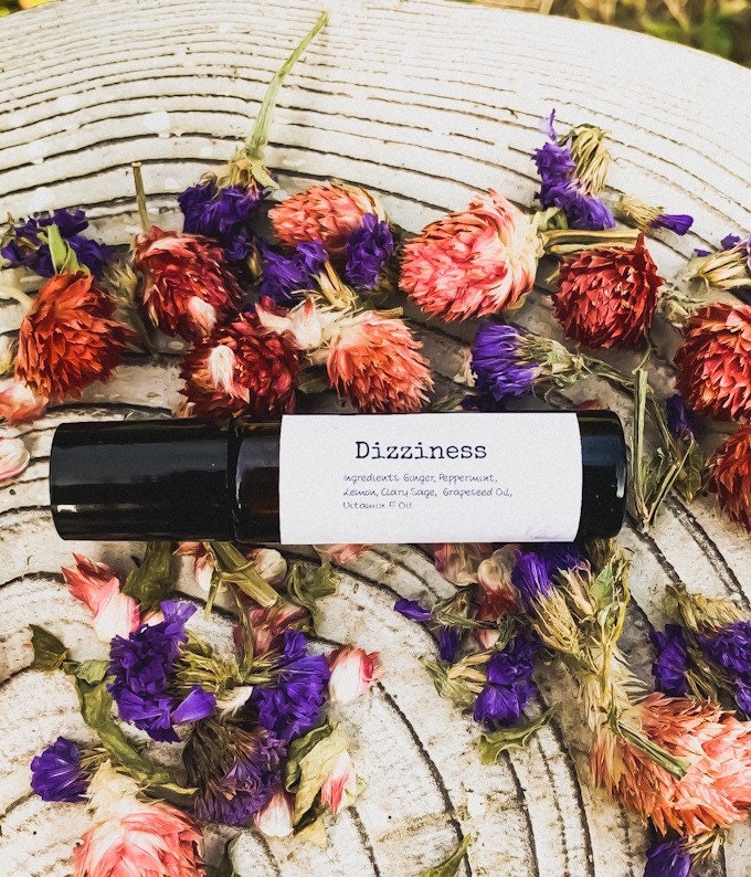 Dizziness Essential Oil Rollerball Blend 10Ml, Light Headed, Organic, Therapeutic, Self Care, Personal Gifts